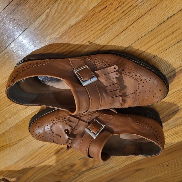 Fringe tanned shoes with buckle size 40 from Agenda brand - Picture 2 of 5
